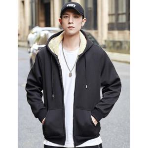 남녀공용 베이직 양털 기모 오버핏 후드 집업 데일리 무지 와이드핏 빅사이즈 후드티 (2장이상추가할인)