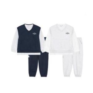 (네파키즈)(신세계강남점)코튼 미니쭈리 베스트+ 긴소매 티셔츠+조거팬츠  3 IN 1 상하세트 KL15902 (...