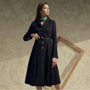 최초가 99000 후라밍고 하객룩 플리츠 트렌치 원피스+벨트 세트