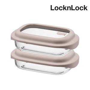 바로한끼 간편조리 용기 1600ml+1600ml 이유식 냉동밥 보관용기 전자레인지 내열 유리 TOP_LNG483s2