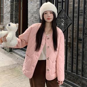 깔깔이패딩 기모 누빔 경량 웰론 루즈핏 여성 패딩 점퍼 OFS-PDJ1