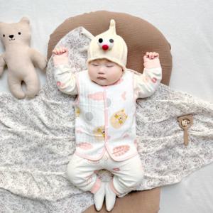 유아동 사계절 테리 순면 실내조끼(0세-5세까지)