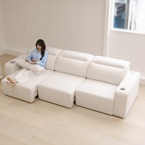 일체형 모션 무빙 슬라이딩 패브릭 리클라이너 4인용 소파 전동 4인 모듈 이지클린 3인용 거실 쇼파 베드