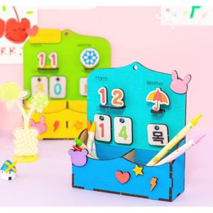 J2K 캘린더 만년달력 DIY 탁상 만들기 책상 다용도 수납