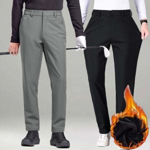 남성 겨울 기모 바지 밴딩 슬랙스 정장 작업복 에슬레저 팬츠 40대 50대 중년 골프 등산 시즌 할인 중