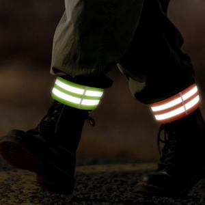 안전 반사 각반 밴드 1P 야광 형광 신호 러닝 싸이클 야간 작업