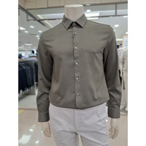 바쏘옴므 카키스판 긴팔캐쥬얼셔츠(WSY3TD17AKH)