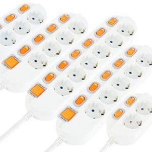 국산 4000W 고용량 멀티탭 16A 개별 스위치 2구 3구 4구 5구 6구 대용량 개별형 과부하 차단 멀티 콘센트