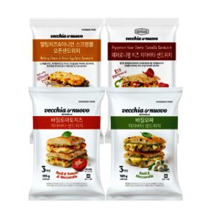 본사배송베키아에누보 샌드위치 4종 골라담기(바질모짜/토마토/페퍼로니/멜팅어니언)