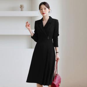 (~XXL까지) 세라인 허리버튼 하프 플리츠 원피스 가을 하객룩 오피스룩 모임룩 격식룩 빅사이즈