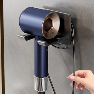 드라이기 거치대 욕실 무타공 벽 접착식 알루미늄 헤어드라이기 홀더 걸이 OB-DMDH01