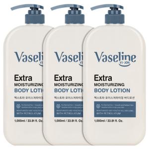 바세린 대용량 고보습 바디로션 바디크림 1000ml 3개