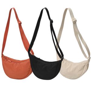 FOBIELLA 여성 반달 미니백 여행용 크로스백 가벼운 슬링백