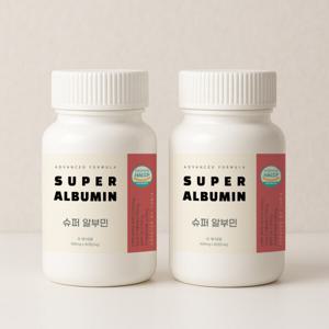 슈퍼 알부민 600mg 90정 2통 난백분 아티초크 밀크씨슬 글루칸 함유 유리아만의 독자적 시너지 배합원료
