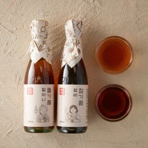 풍미상점 엄마 참기름 할머니 들기름 300ml 2개세트