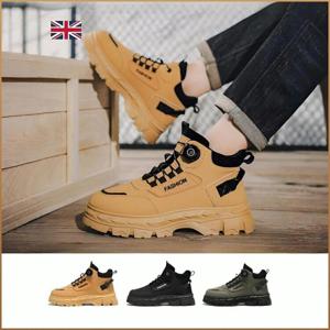 가을 남성용 빈티지 마틴부츠 방한 키높이 작업화 10cm 프리 끈 독일 소방대 터지전용