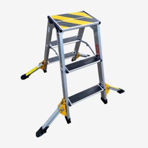 광폭형 안전사다리 3단(미니 아웃트리거 미끄럼방지) HSN (주)한신네트웍스