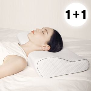 1+1 꿀잠 고급 3D 메모리폼 베개 L사이즈 + 커버 포함