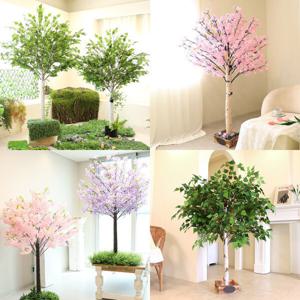 인테리어 인조나무 조화나무 제작나무  벚꽃 자작나무 1M~1.5M