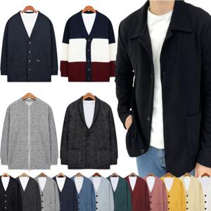 빅사이즈 남자 가디건 오버핏 기본핏 슬림핏 니트 남성 정장 집업가디건