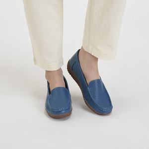 레미록스 여성 데일리 컴포트 로퍼 쿠션화 펀칭무늬 슬립온 2컬러