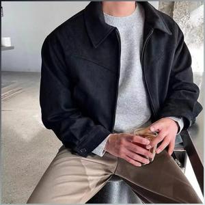 남성 봄가을 항공 점퍼 숏 빈티지 아메리칸 코트 스웨이드 항공 점퍼