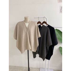 틴쵸크 골지 원버튼 니트 숄 가디건(3color)