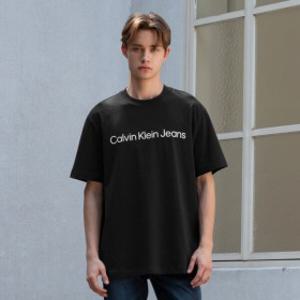 (롯데백화점)남성 레귤러핏 인스티튜셔널 로고 반팔 티셔츠 4RAB810