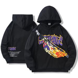 커플룩 체스트팩 있는 패션 남녀공용 크리에이티브 지퍼 힙색 커플 후드티 가슴 포켓 긴팔