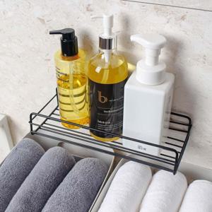 철제 욕실 벽걸이 선반/철재/주방/거치대/진열대/랙/수납/부착식/화장실/무타공/다용도/진열/사각/일자