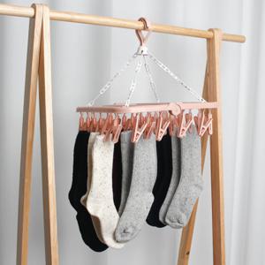 양말 건조대 32클립/접이식/빨래/집게/걸이/건조/속옷/실내/원룸/세탁/옷걸이형/미니/소형/작은/빨래걸이대