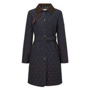 헤지스자켓 VQA HSJU5AC12N2 클래식 롱 퀼팅 점퍼 네이비