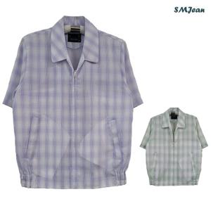 SMJ1155 어르신 반팔 카라 점퍼 중년 남성 린넨st. 점퍼 여름