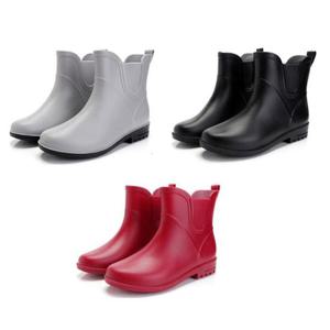 여성 레인슈즈 비오는날 패션 고무장화 성인 숏장화