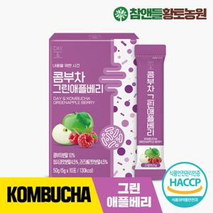 참앤들황토농원 데이앤 콤부차 그린애플베리 10개입 1박스