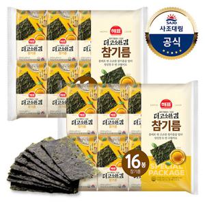 [사조대림] 더고소한김 참기름김 (4g x16번들/도시락) x2개