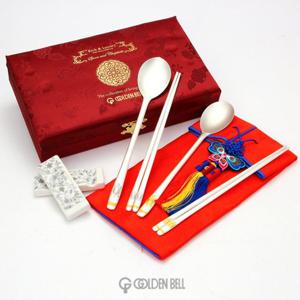 [골든벨]물결 거북 방자 금부 은 부부수저 세트