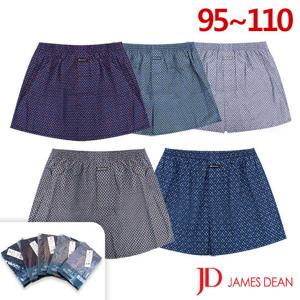 [제임스딘]쾌적한순면 패턴 남성트렁크팬티5종(JHMTXW03)95-110