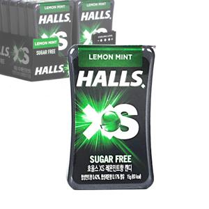 HALLS 호올스 XS 멘톨 사탕 졸음방지 미니 캔디 레몬민트