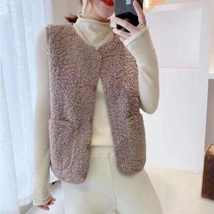 [깨비몰]뽀글이 양털 조끼 플리스 기모이너 퍼 베스트