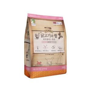 독 사료 훼미리 닭고기와 쌀 퍼피 2kg