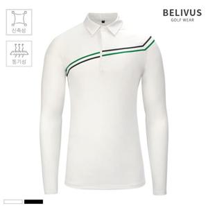 빌리버스 골프웨어 남성 긴팔티 BBLT017 기능성 카라 티셔츠