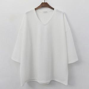 중년 여성 빅사이즈 데일리브이넥여리박시티 NOG458M308