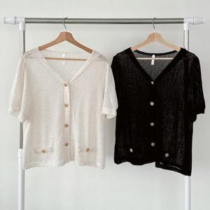 빅사이즈사랑해요 S397L407 골디버튼시스루가디건티 GO