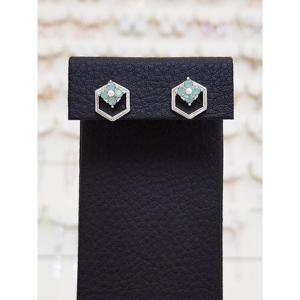 볼라레 세이브존01 40대여자생일선물 육각 스카시 꽃 귀걸이 LE799