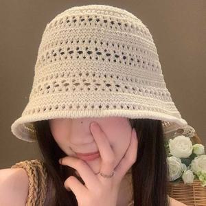 베이직 둥근 양동이 모양 벙거지 모자 펀칭 패션모자