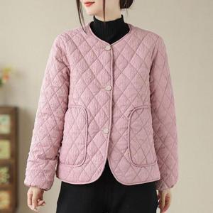 아이우먼 심플누빔퀼팅노카라자켓 DKR302M411 빅사이즈