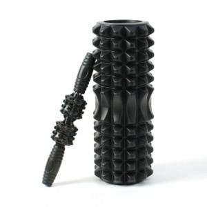 하드폼롤러 바디힐링마사지스틱+폼롤러세트 33cm 스트레칭요가