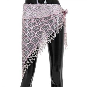 댄스바지 BDSP8801 반짝이 스팽글 힙스카프 산 밸리 에어로빅복