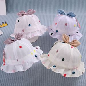 아기모자 레인보우 도트 리본 아동 벙거지모자204110